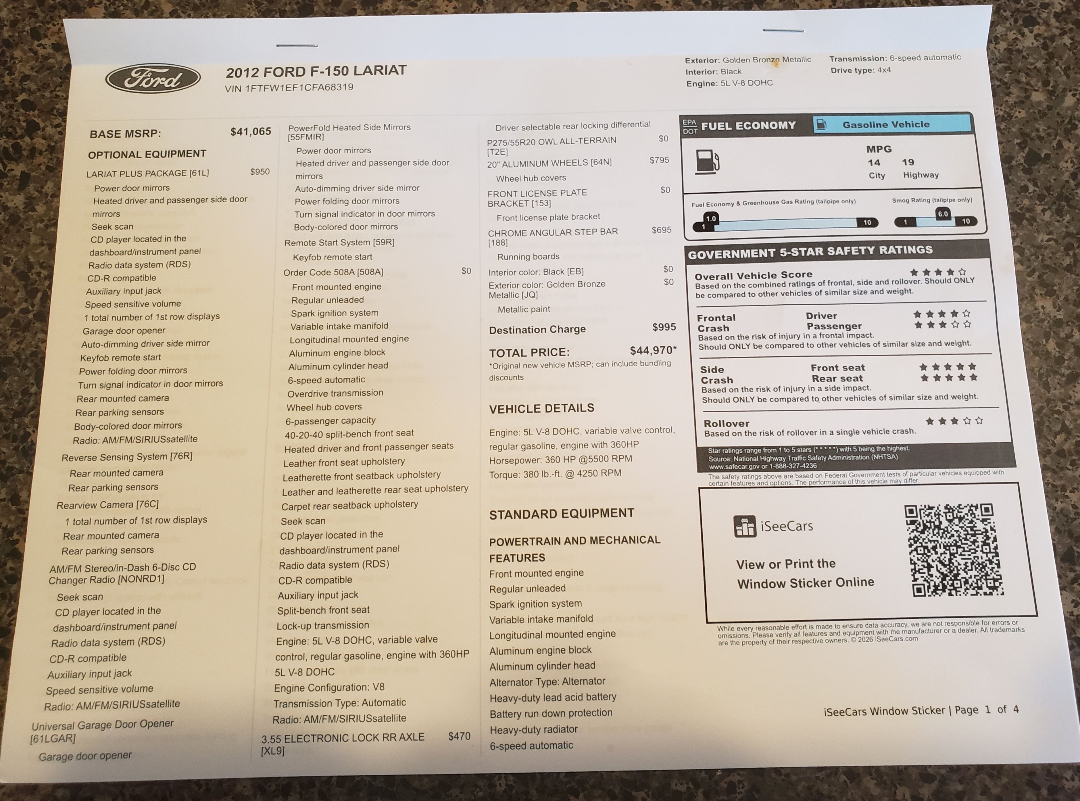 Used 2012 Ford F150 Lariat w/ Lariat Plus Pkg AWD/4WD image 32