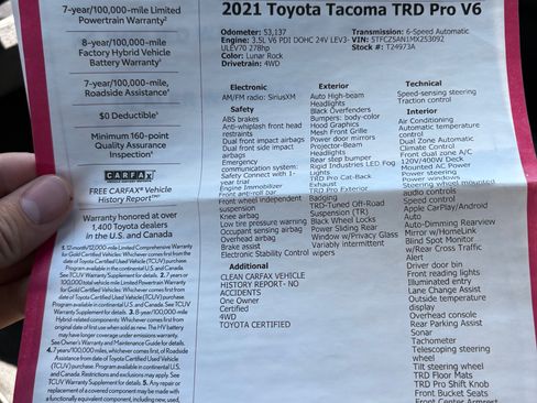 Used 2021 Toyota Tacoma TRD Pro AWD/4WD image 27