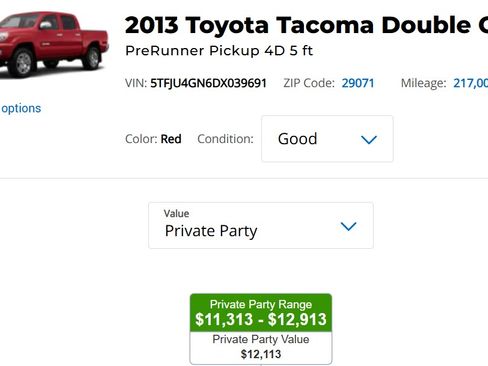 Used 2013 Toyota Tacoma PreRunner w/ SR5 Pkg image 8