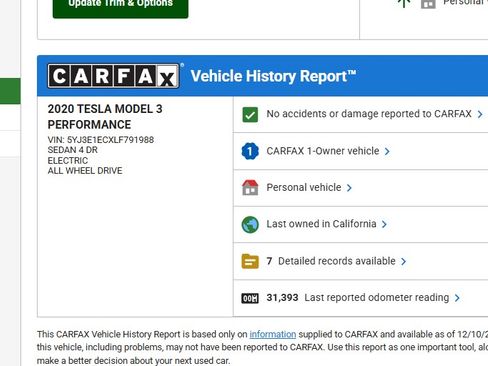 Used 2020 Tesla Model 3 Performance image 7