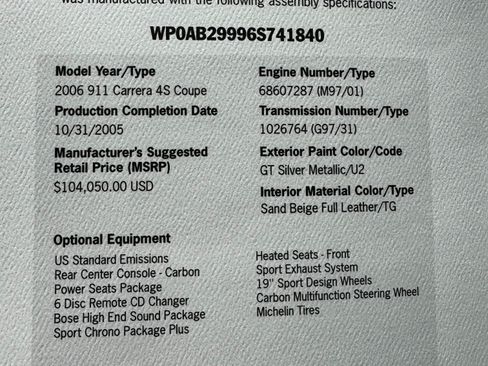 Used 2006 Porsche 911 Carrera 4S image 5