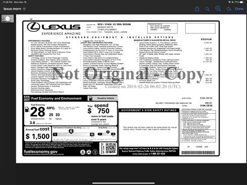 Used 2018 Lexus LS 500h w/ Luxury Package image 5