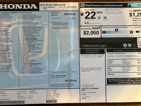 Used 2016 Honda Pilot Elite image 14