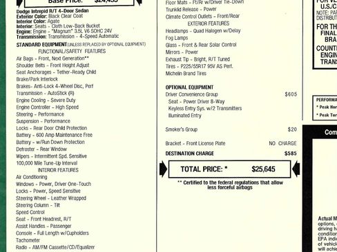 Used 2000 Dodge Intrepid R/T image 14