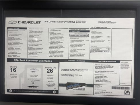Used 2010 Chevrolet Corvette Grand Sport w/ Preferred Equipment Group RWD image 13