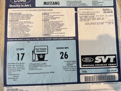 Used 1998 Ford Mustang Cobra image 12