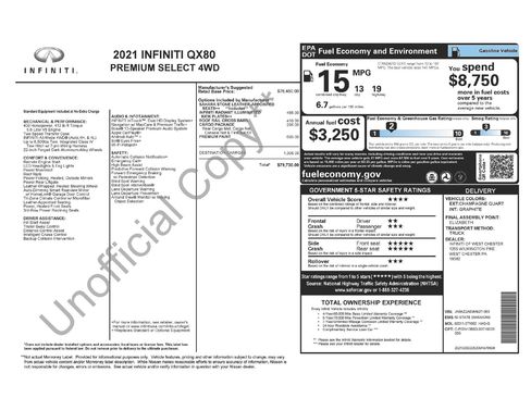 Used 2021 INFINITI QX80 Premium Select w/ Cargo Package image 23