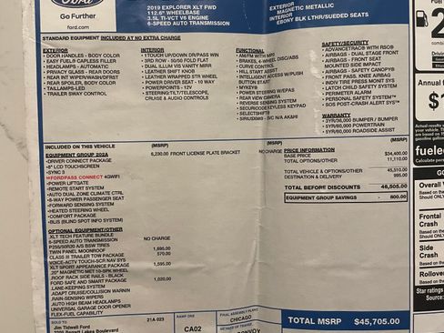 Used 2019 Ford Explorer XLT w/ Equipment Group 202A image 12