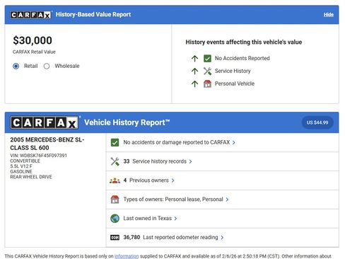 Used 2005 Mercedes-Benz SL 600 image 32