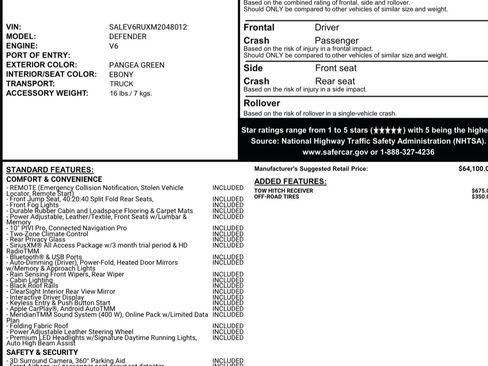 Used 2021 Land Rover Defender 90 First Edition image 30