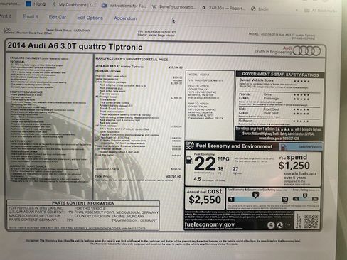 Used 2014 Audi A6 3.0T Prestige image 6