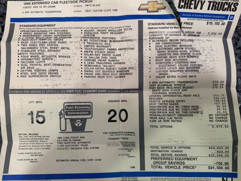 Used 1998 Chevrolet Silverado 1500 2WD Extended Cab w/ Preferred Equipment Group 2 image 2