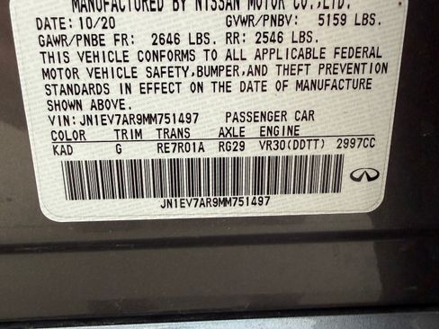 Used 2021 INFINITI Q50 Pure w/ Cargo Package AWD/4WD image 14
