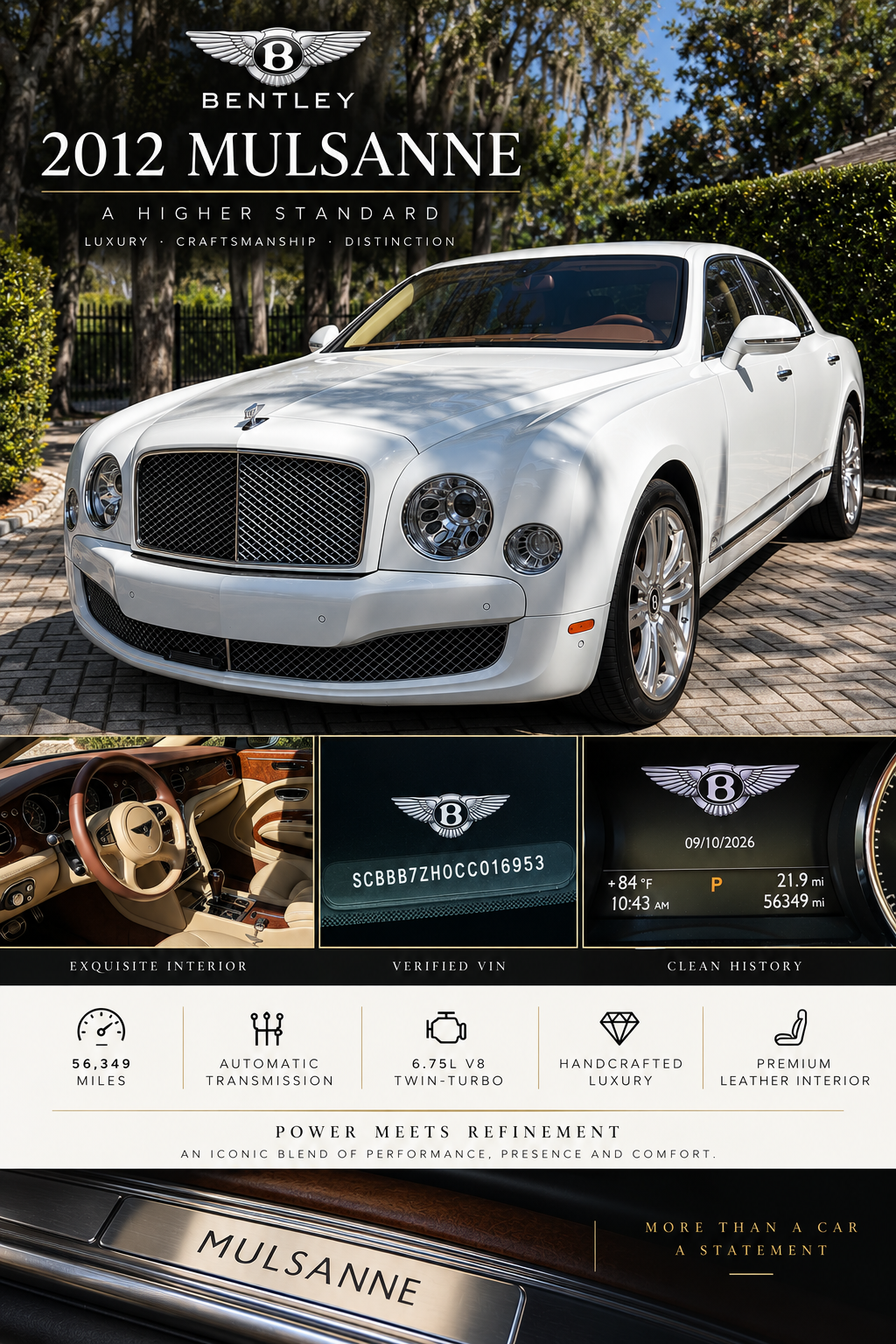 Used 2012 Bentley Mulsanne RWD image 1