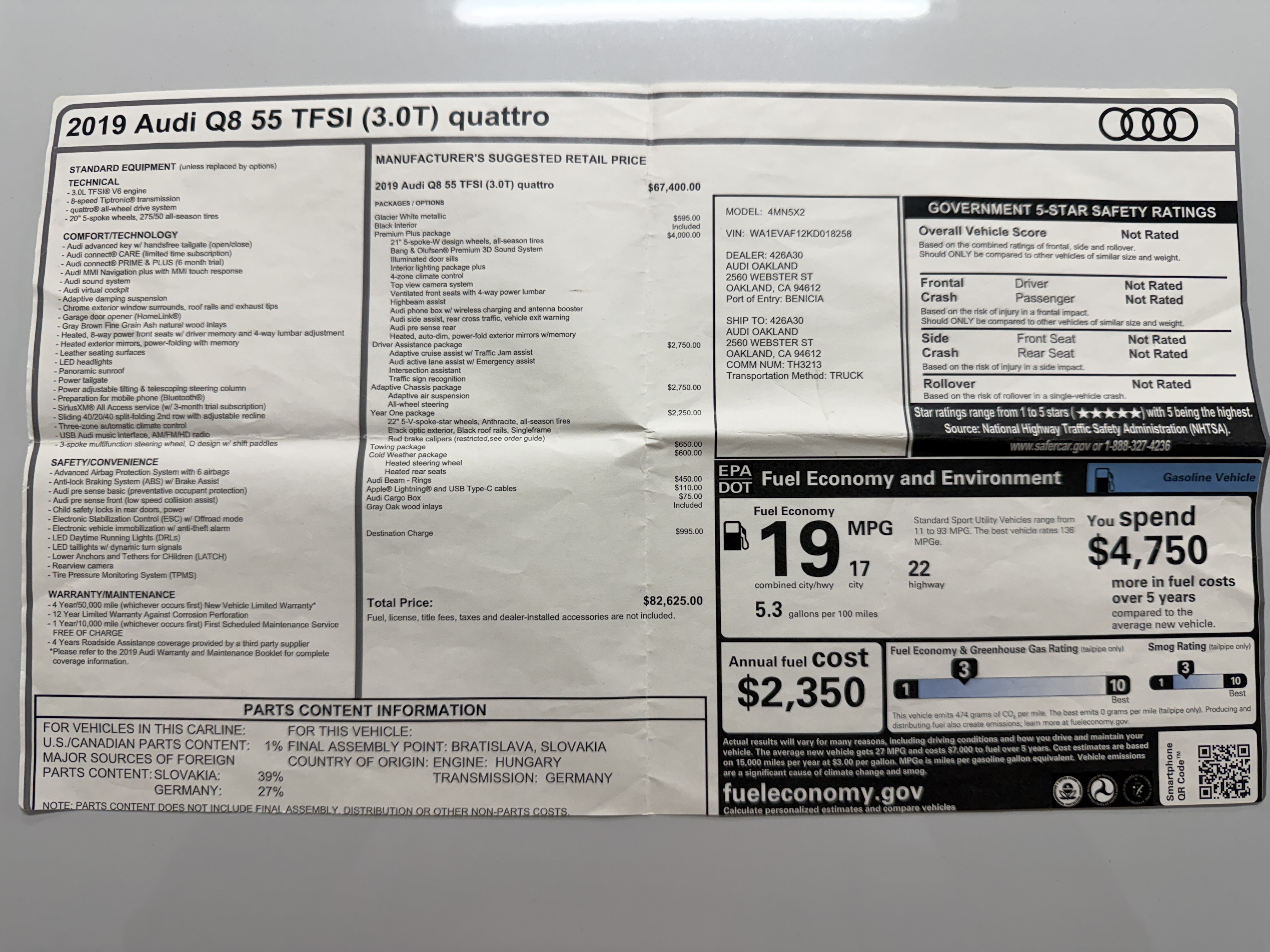 Used 2019 Audi Q8 Premium Plus w/ Premium Plus AWD/4WD image 21