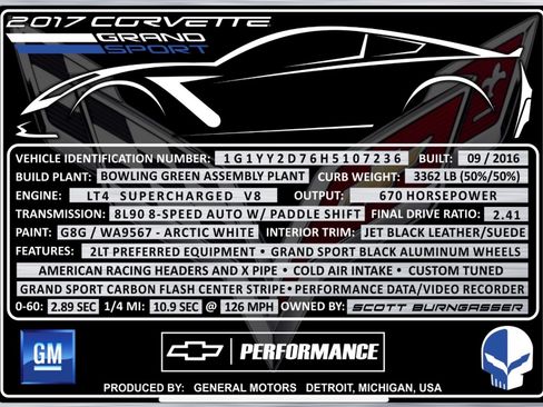 Used 2017 Chevrolet Corvette Grand Sport RWD image 6
