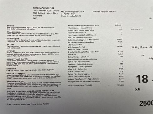 Used 2019 McLaren 600LT image 32