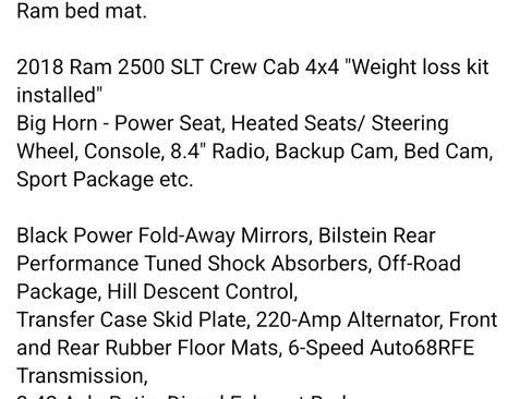 Used 2018 RAM 2500 Big Horn w/ Sport Appearance Group AWD/4WD image 2