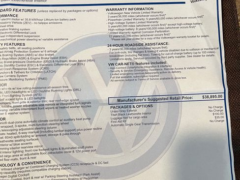 Used 2019 Volkswagen e-Golf SEL Premium image 29