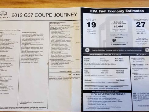 Used 2012 INFINITI G37 Journey w/ Premium Pkg RWD image 13