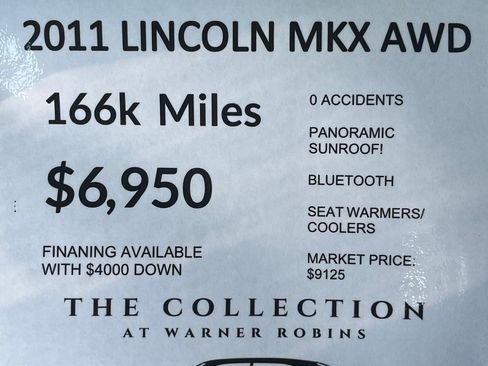 Used 2011 Lincoln MKX AWD w/ 102A Rapid Spec Order Code image 2
