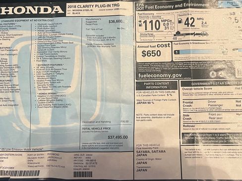 Used 2018 Honda Clarity Touring image 10