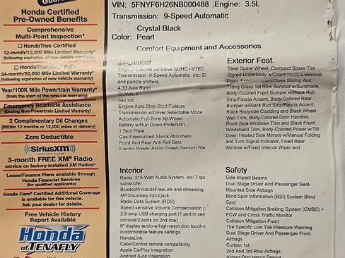 Used 2022 Honda Pilot Special Edition image 8