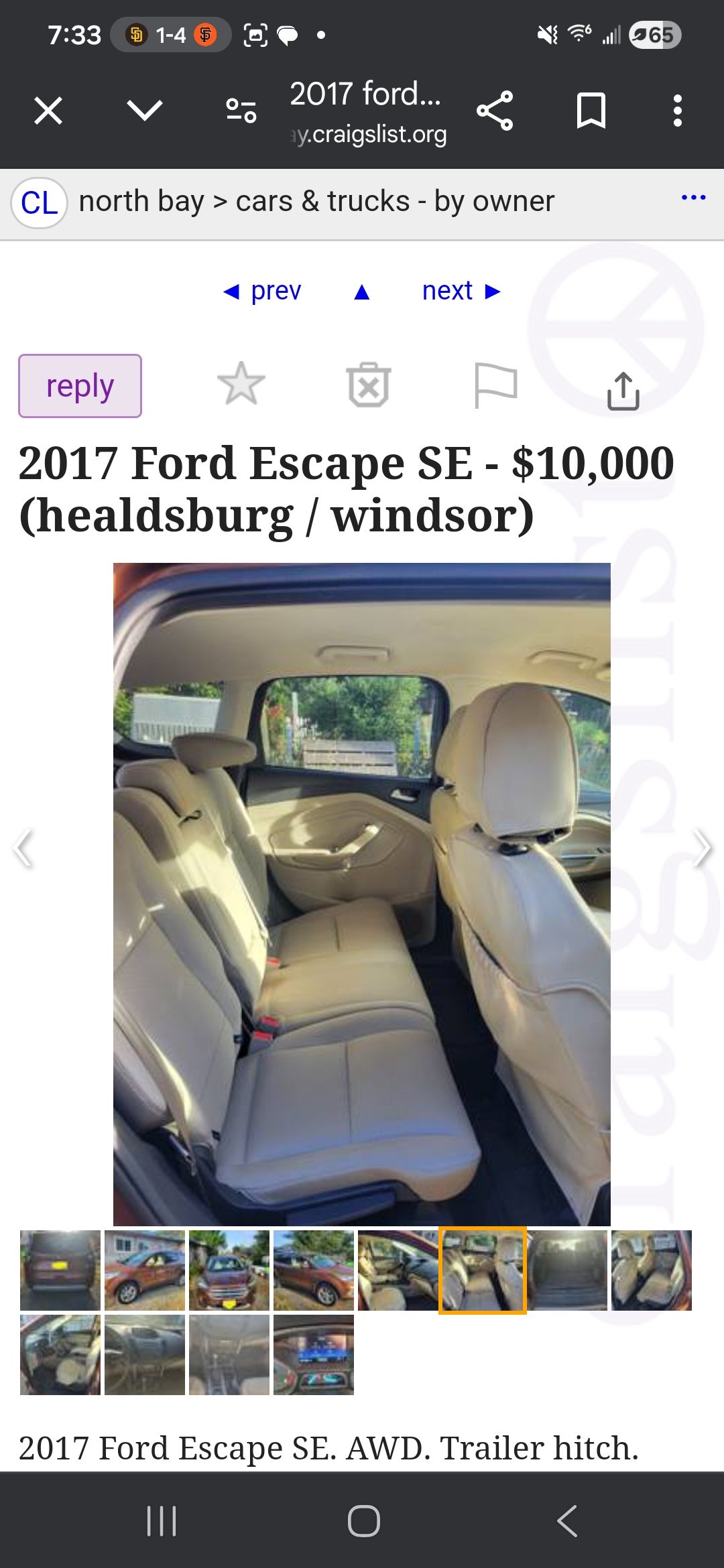 Used 2017 Ford Escape SE w/ SE Cold Weather Package AWD/4WD image 5