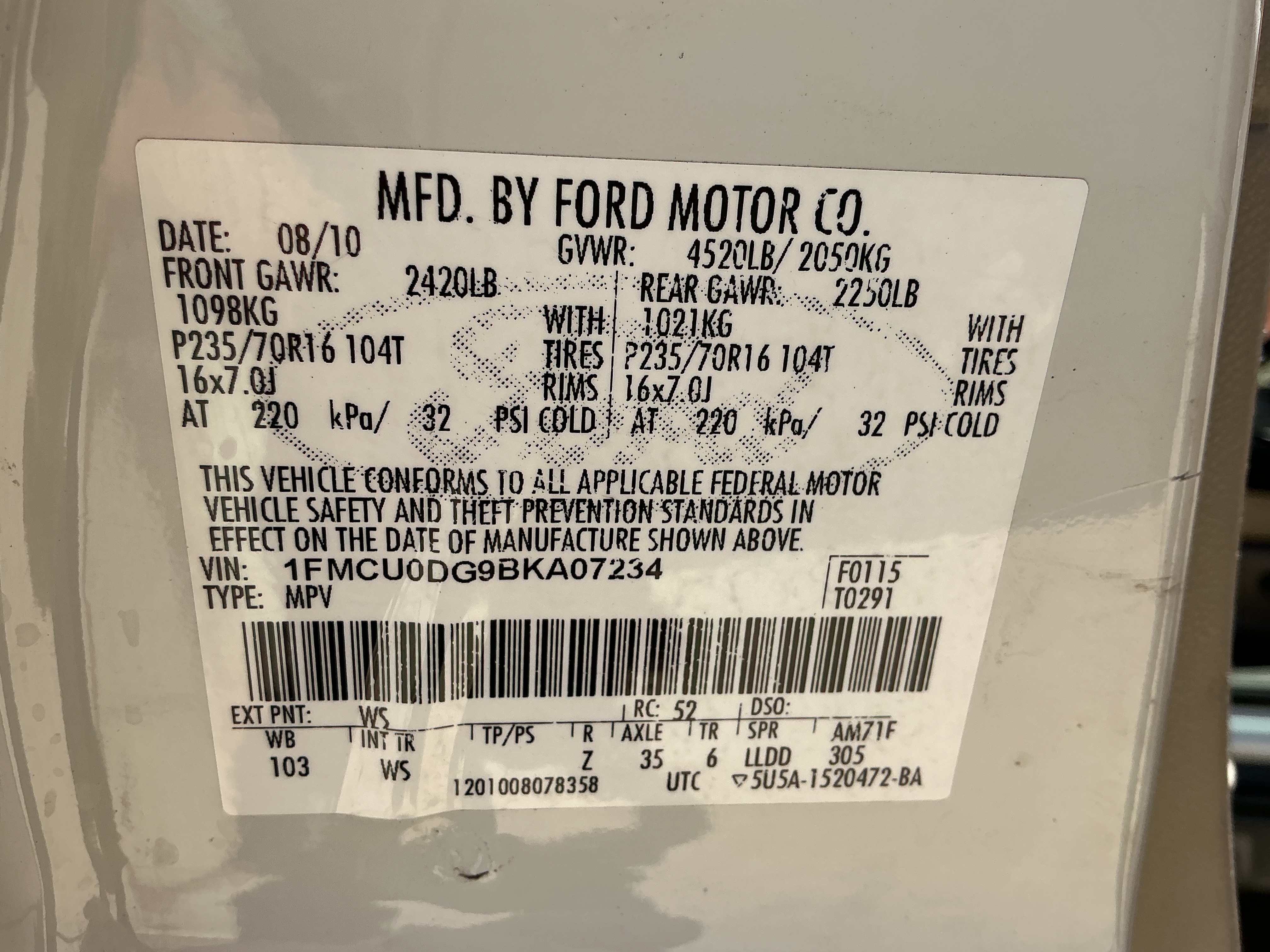 Used 2011 Ford Escape XLT w/ 201A Rapid Spec Order Code FWD image 8