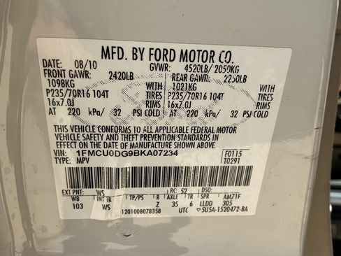 Used 2011 Ford Escape XLT w/ 201A Rapid Spec Order Code FWD image 8