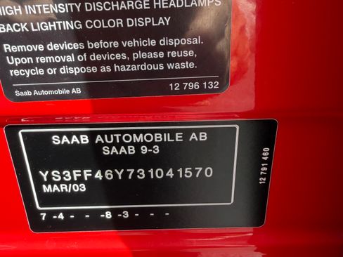 Used 2003 Saab 9-3 Vector FWD image 11