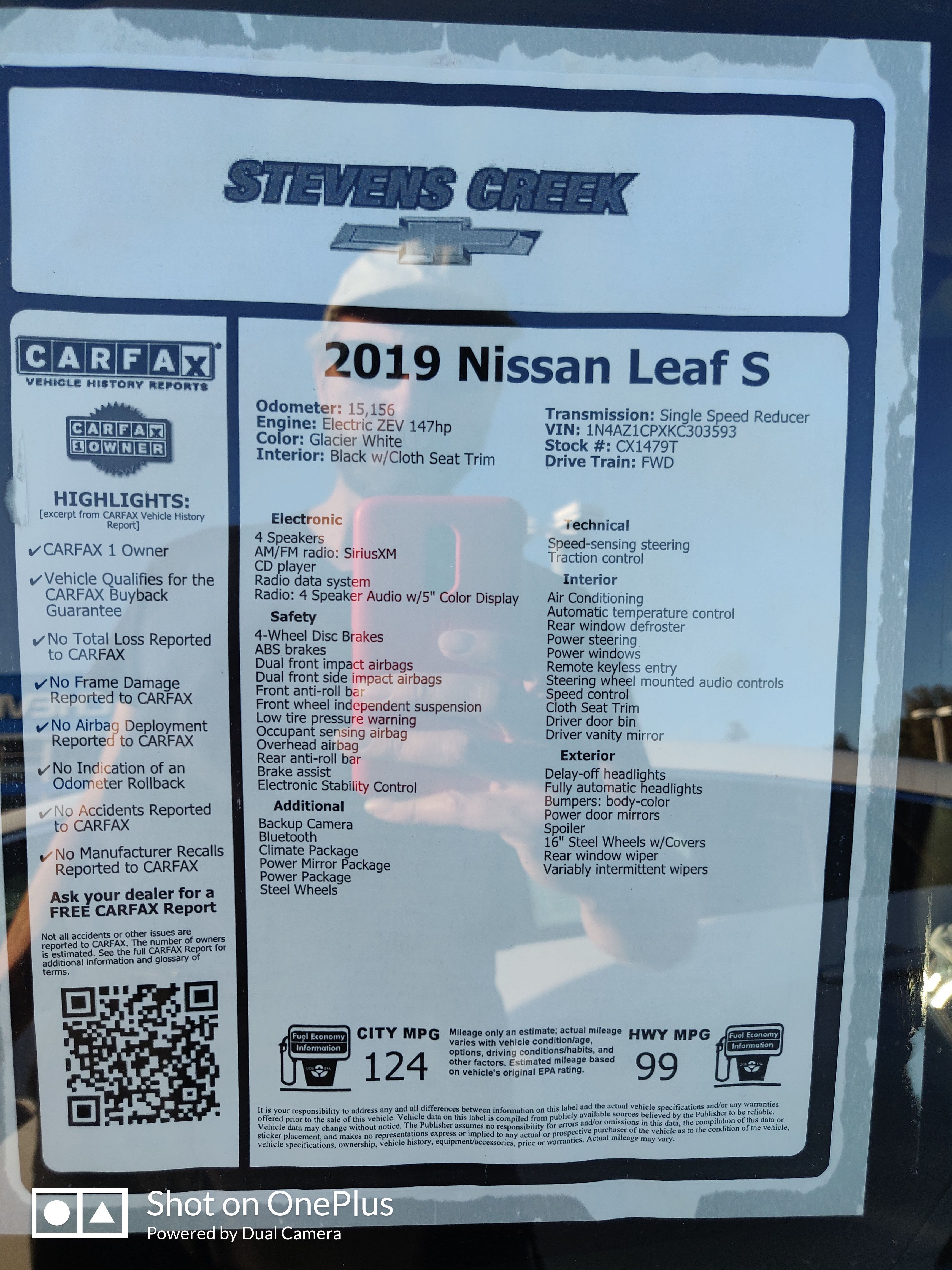 Used 2019 Nissan Leaf S w/ S Charge Package FWD image 2