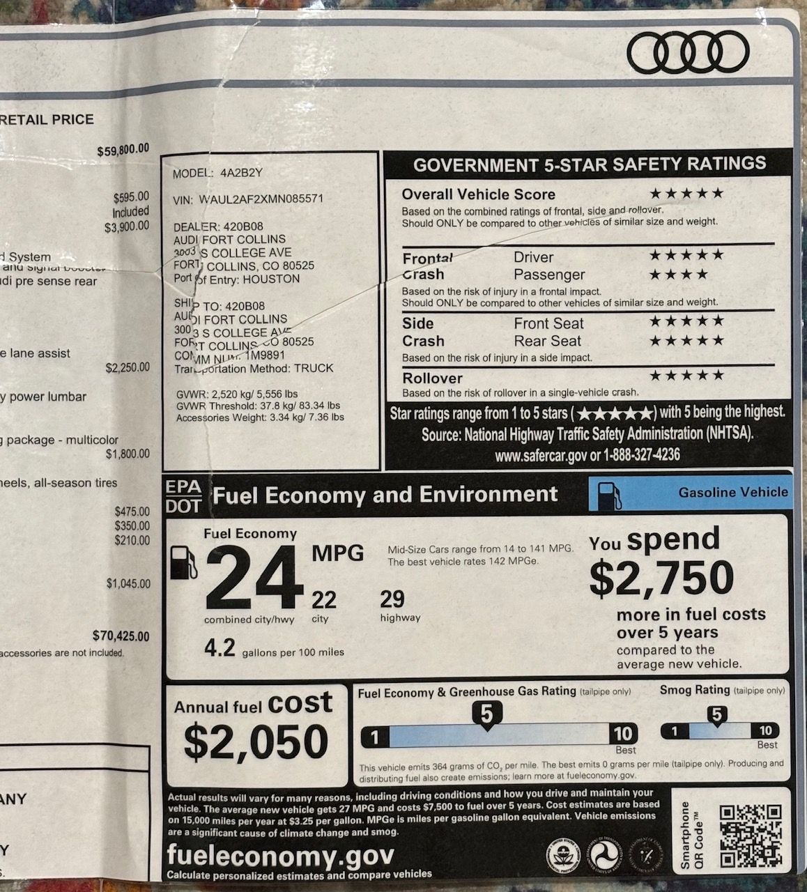 Used 2021 Audi A6 Premium Plus w/ Premium Plus Package AWD/4WD image 28