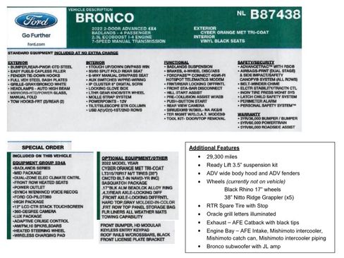 Used 2022 Ford Bronco Badlands image 2