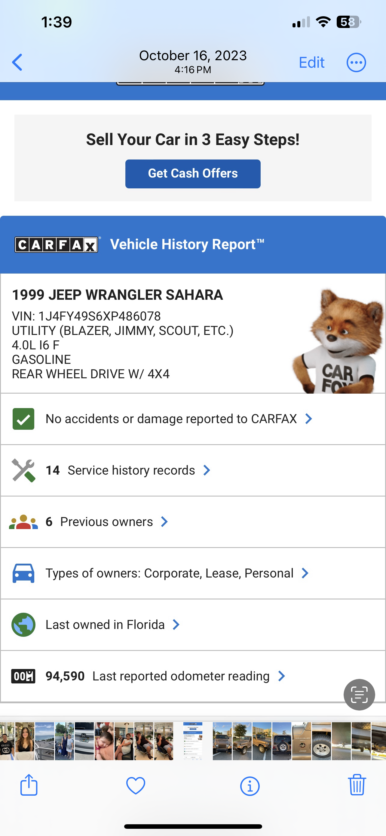 Used 1999 Jeep Wrangler Sahara AWD/4WD image 21