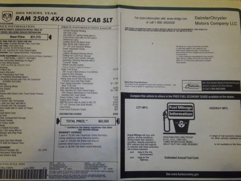 Used 2004 Dodge Ram 2500 Truck SLT w/ Trailer Tow Group image 12