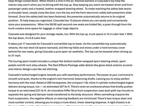 Used 2018 Buick Cascada Sport Touring w/ Dark Effects Package image 14