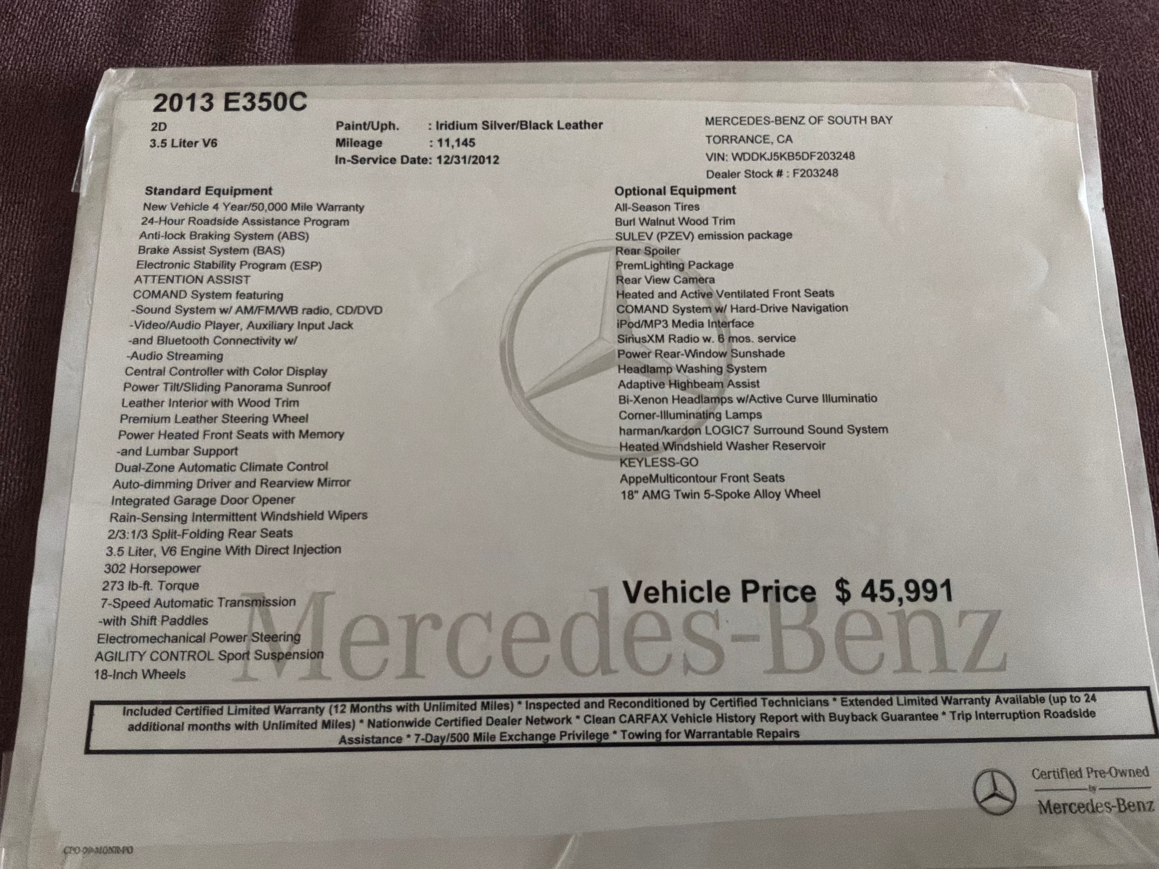 Used 2013 Mercedes-Benz E 350 Coupe image 15