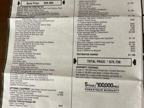 Used 2023 Jeep Gladiator Rubicon w/ LED Lighting Group image 7