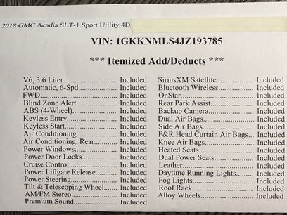 Used 2018 GMC Acadia SLT
