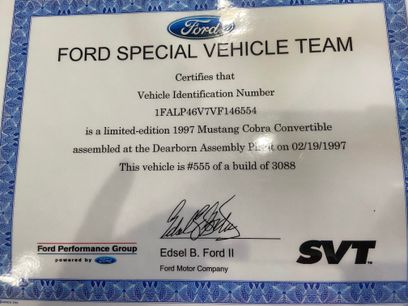 Used 1997 Ford Mustang Cobra