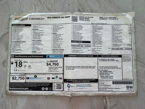 Used 2016 Chevrolet Corvette Z06 w/ 3LZ Preferred Equipment Group image 21