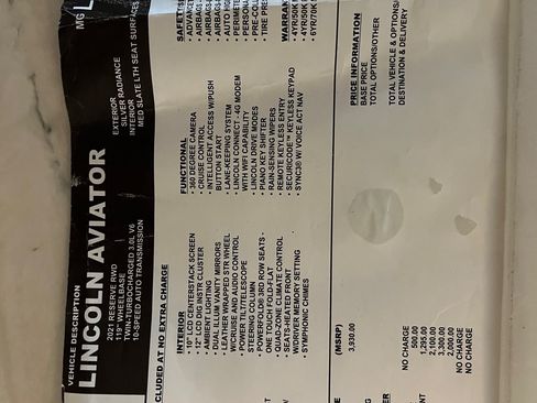 Used 2021 Lincoln Aviator Reserve w/ Equipment Group 201A image 10