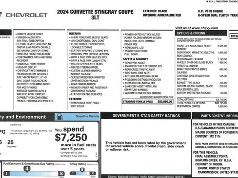 Used 2024 Chevrolet Corvette Stingray Premium Cpe w/ Battery Protection Package image 12