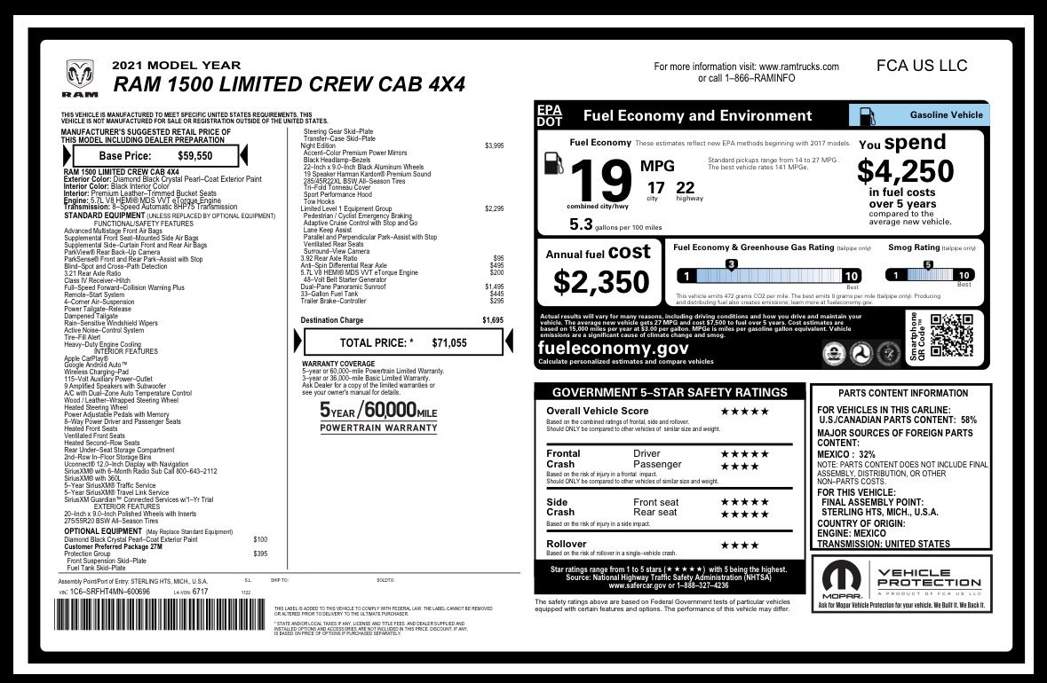 Used 2021 RAM 1500 Limited w/ Night Edition AWD/4WD image 31