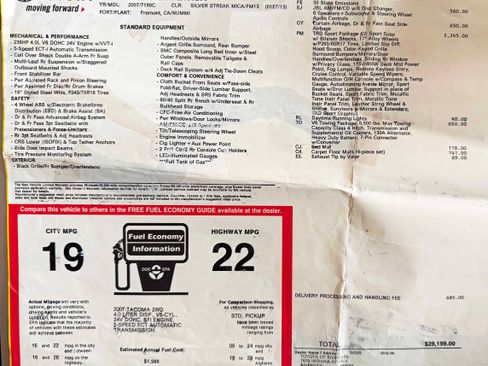 Used 2007 Toyota Tacoma PreRunner RWD image 9