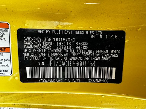 Used 2017 Subaru BRZ Series.Yellow RWD image 17
