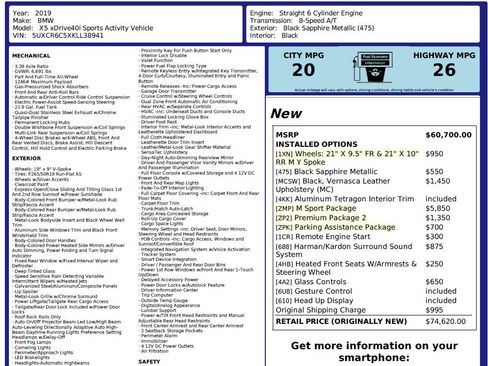 Used 2019 BMW X5 xDrive40i w/ M Sport Package AWD/4WD image 4