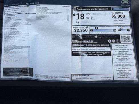 Used 2018 Land Rover Range Rover Long Wheelbase Supercharged image 20