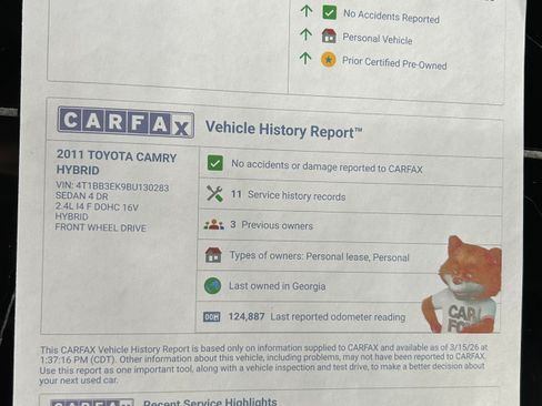 Used 2011 Toyota Camry Hybrid Sedan 4D image 13
